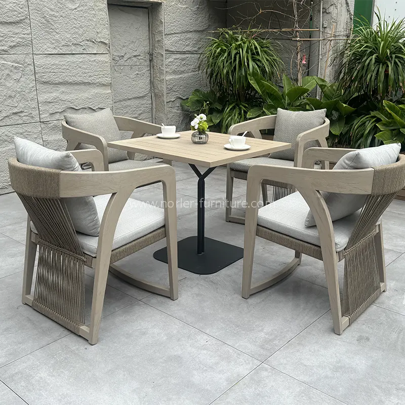 Açık kare sehpa balkon seti