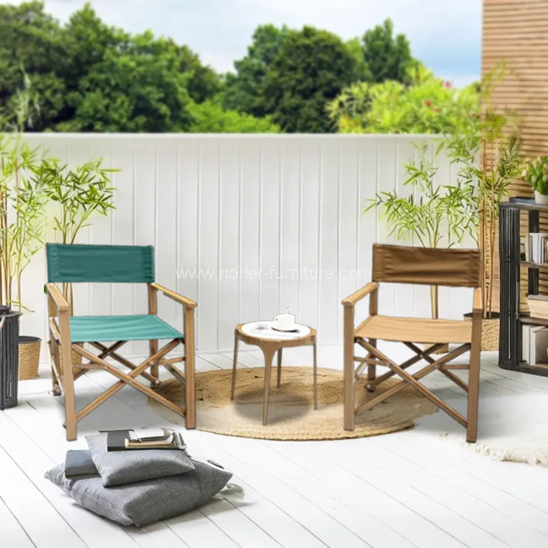 Su geçirmez açık alüminyum ahşap tahıl balkon seti
